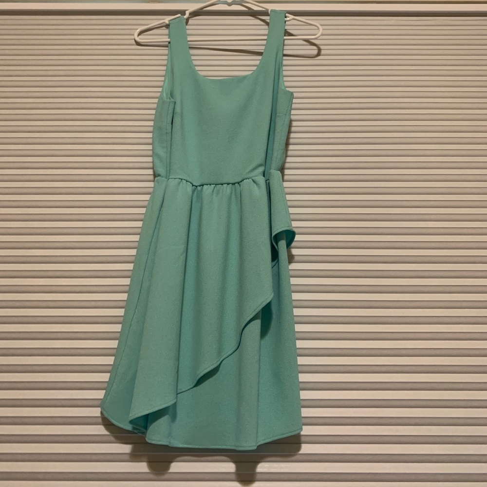 Light teal mini dress